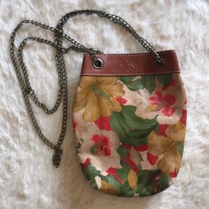 Patricia Nash Floral & Leather Shoulder Bag